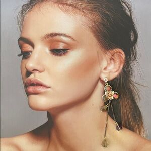 Handmade Statement Earring - White